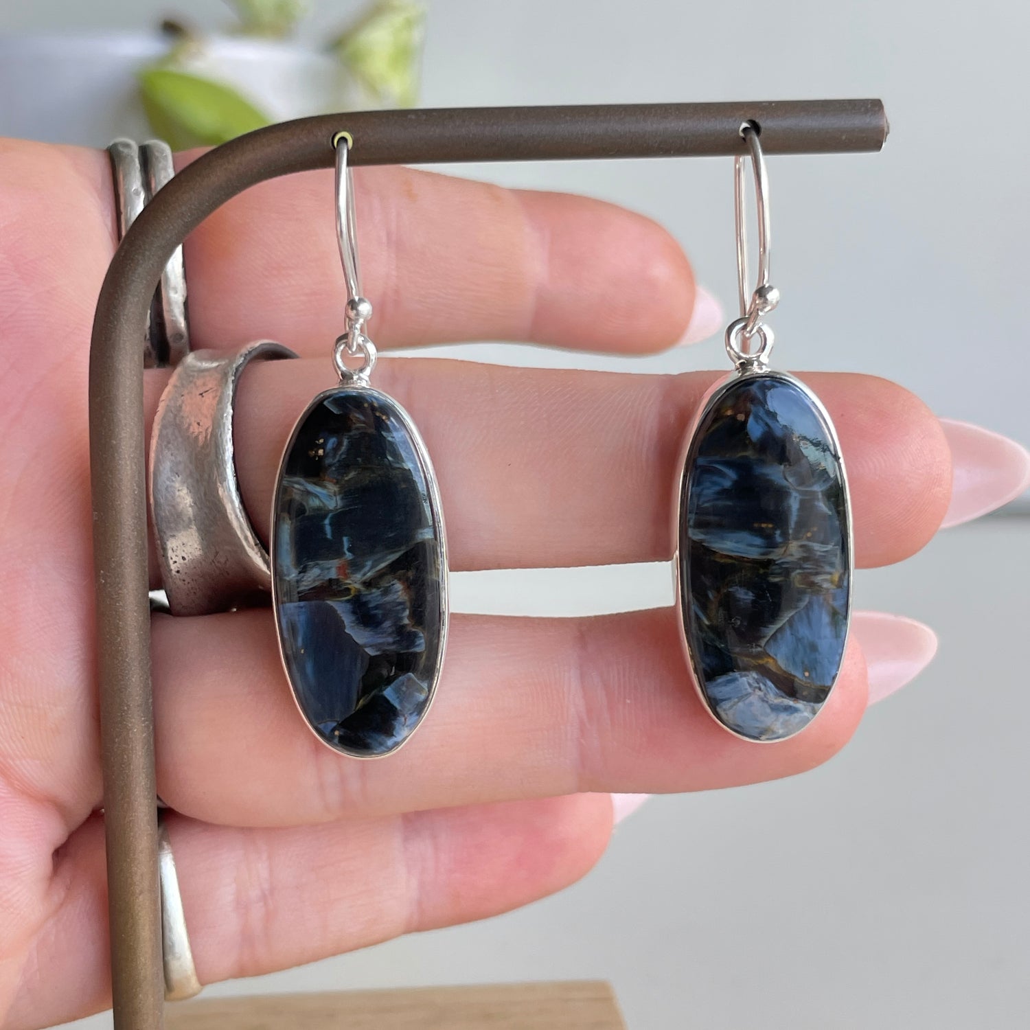 Pietersite Oval Earrings