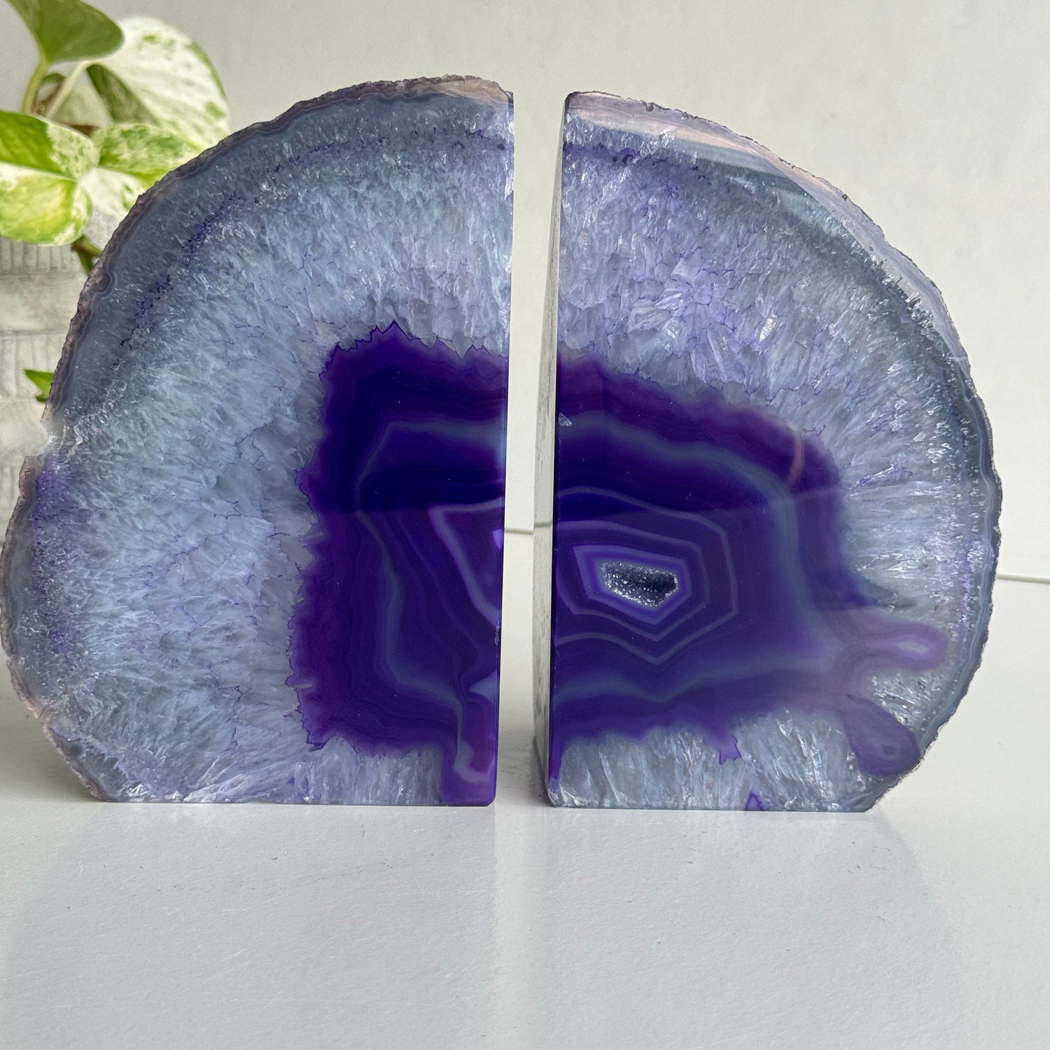 Purple Agate Bookend Pair 13