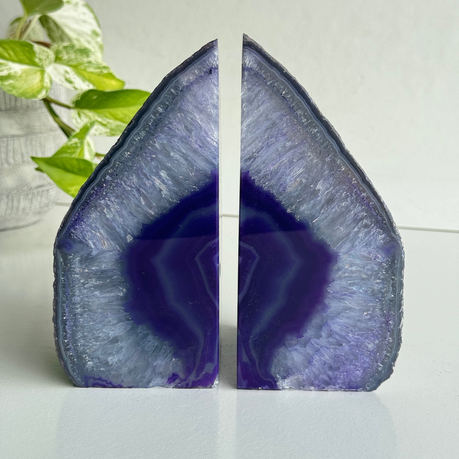 Purple Agate Bookend Pair 13