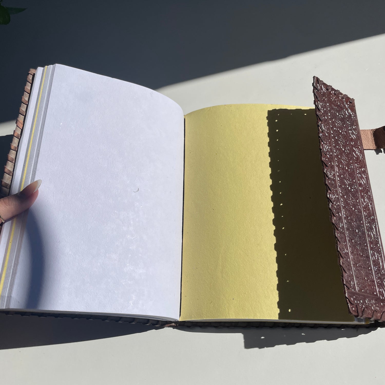 Flower Of Life Chakra Leather Book