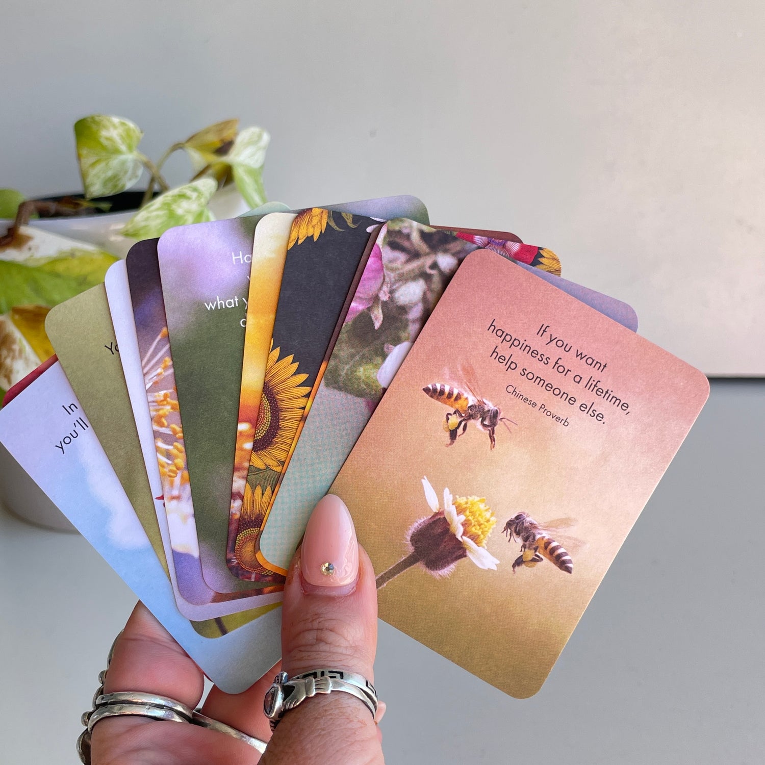 Bee Happy Affirmation Cards
