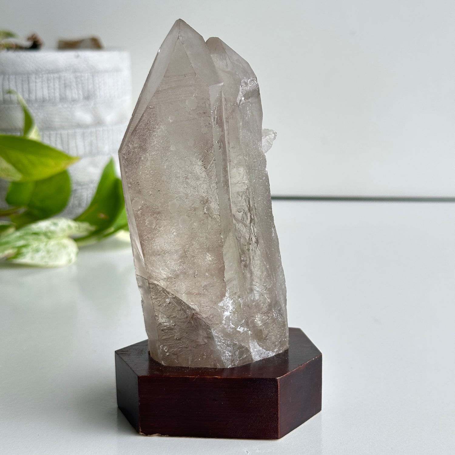 Brazilian Smoky Lemurian In Stand 14.5cm