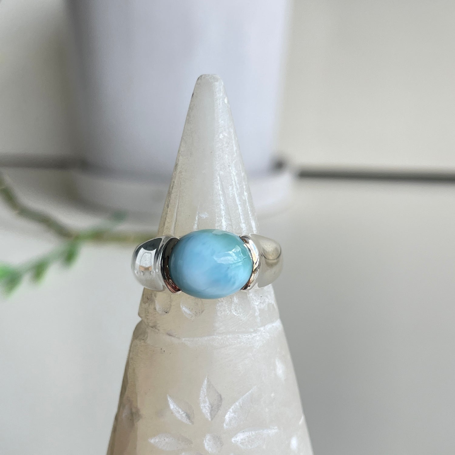 Larimar Oval Ring Sz8