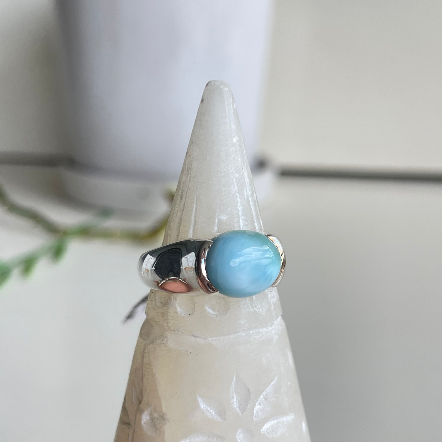 Larimar Oval Ring Sz8