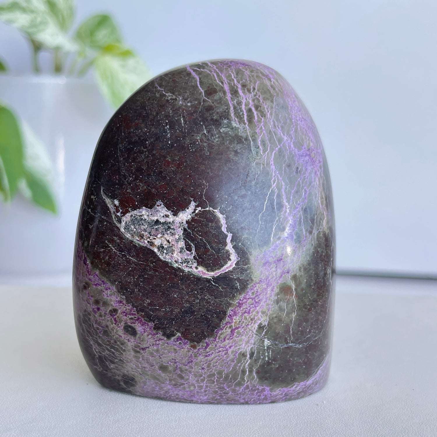 Stichtite In Serpentine ( Atlantisite ) Freeform 7.1cm