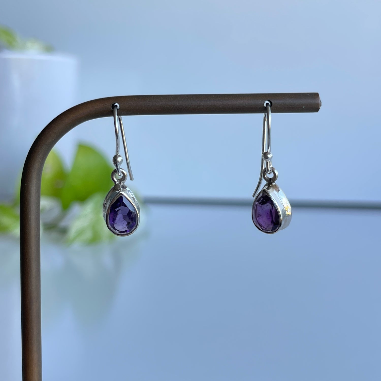 Amethyst Teardrop Earrings