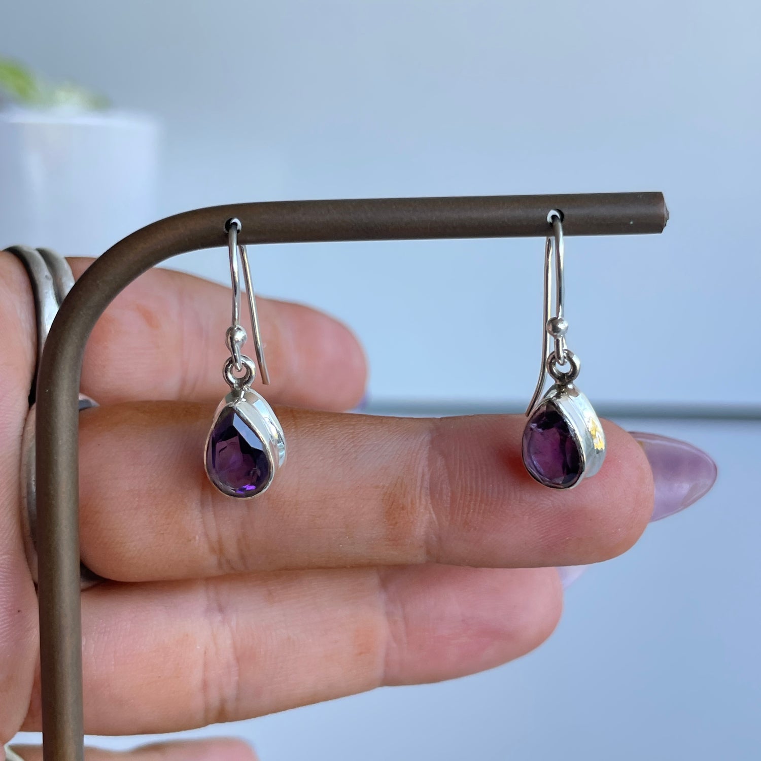 Amethyst Teardrop Earrings