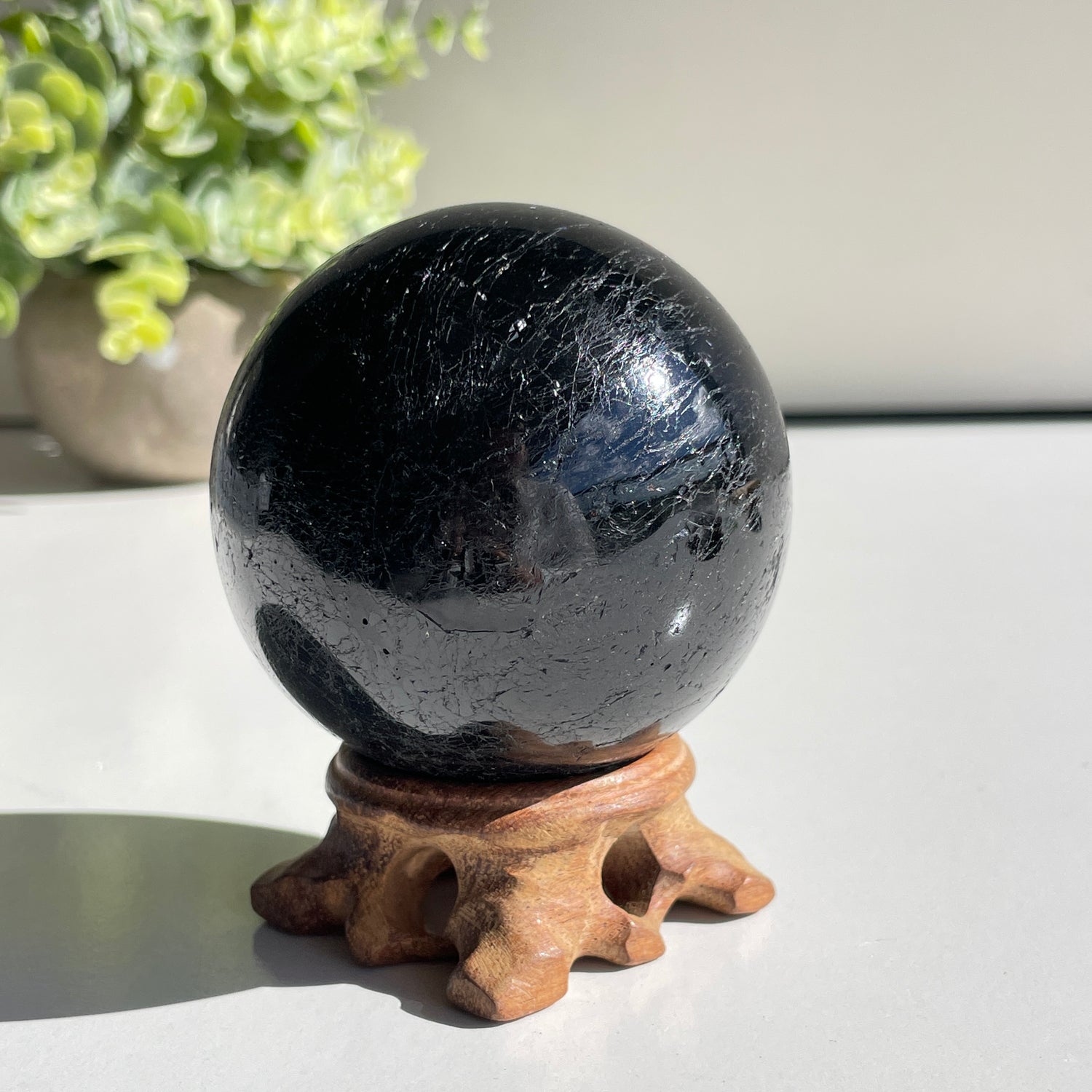 Black Tourmaline Sphere 6.7cm