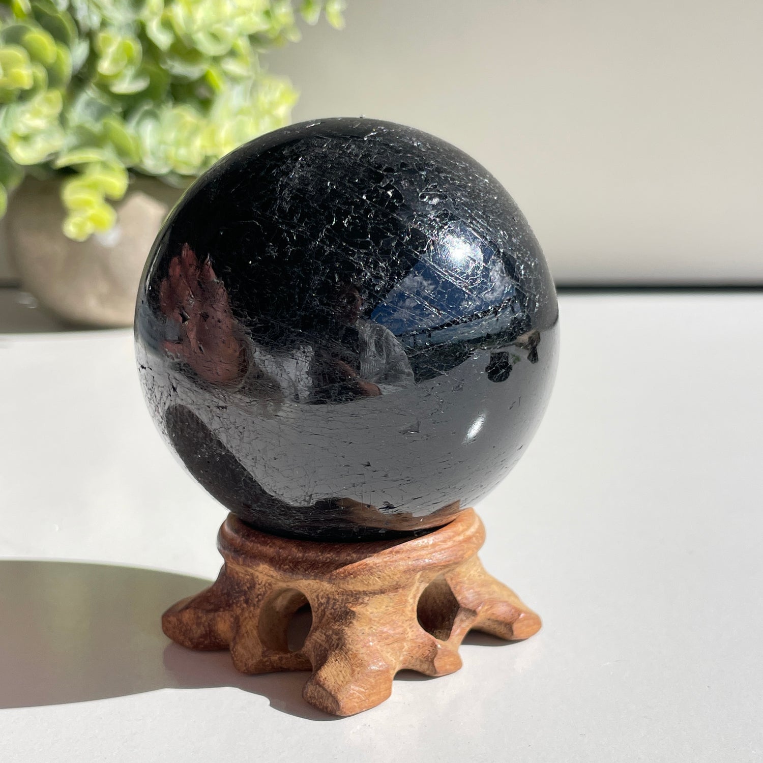Black Tourmaline Sphere 6.7cm