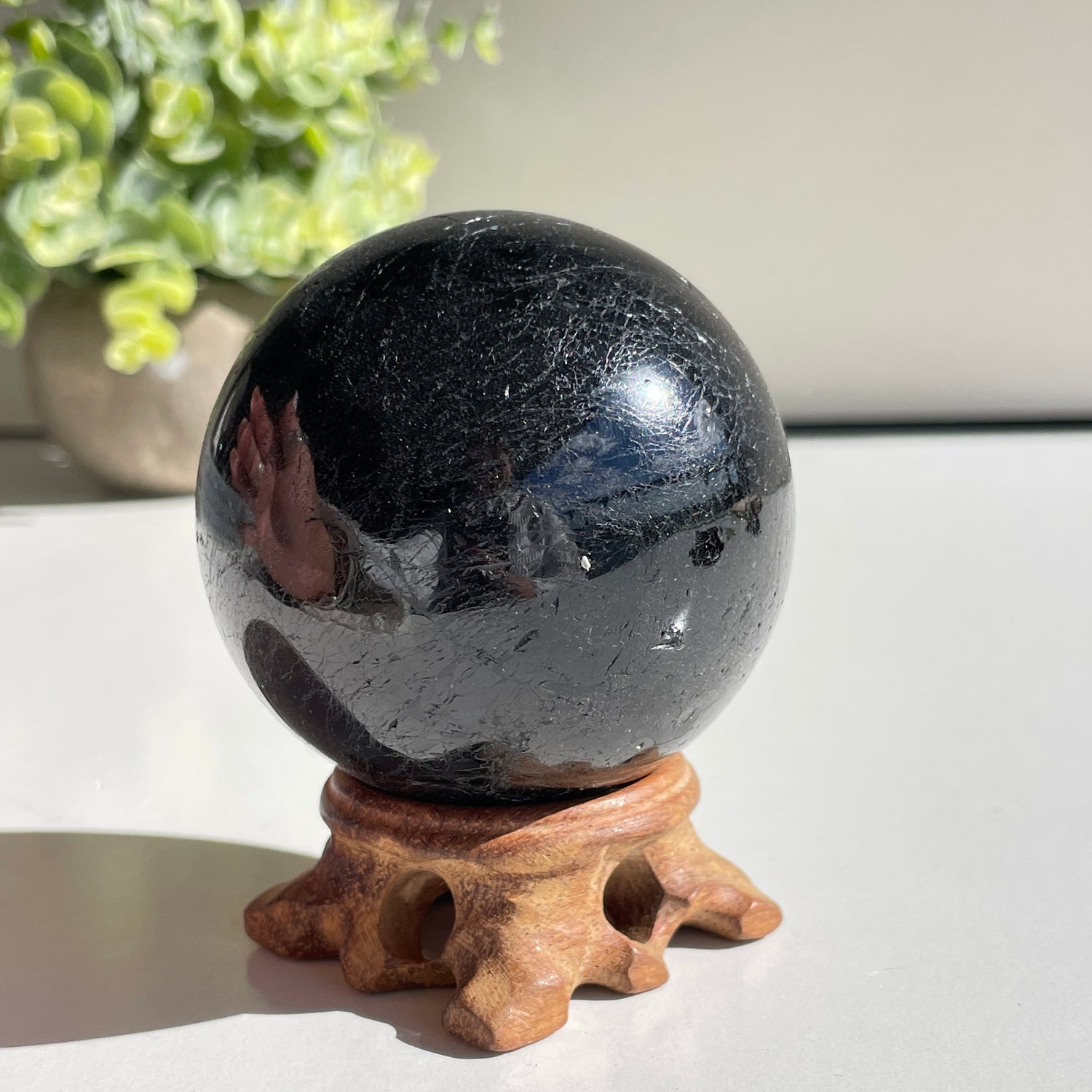 Black Tourmaline Sphere 6.7cm