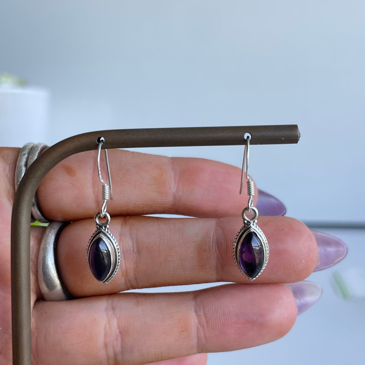 Amethyst Marquise Earrings