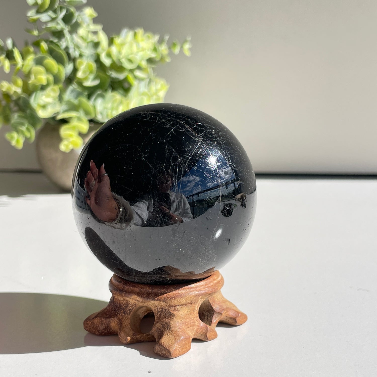 Black Tourmaline Sphere 6.8cm
