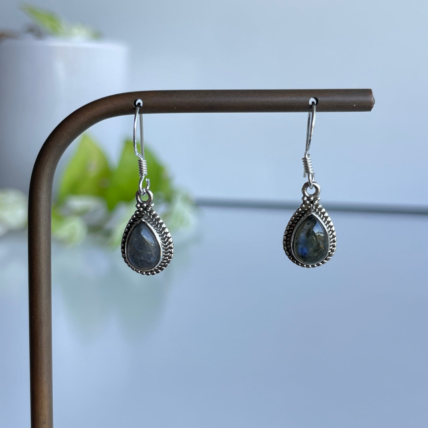 Labradorite Teardrop Earrings