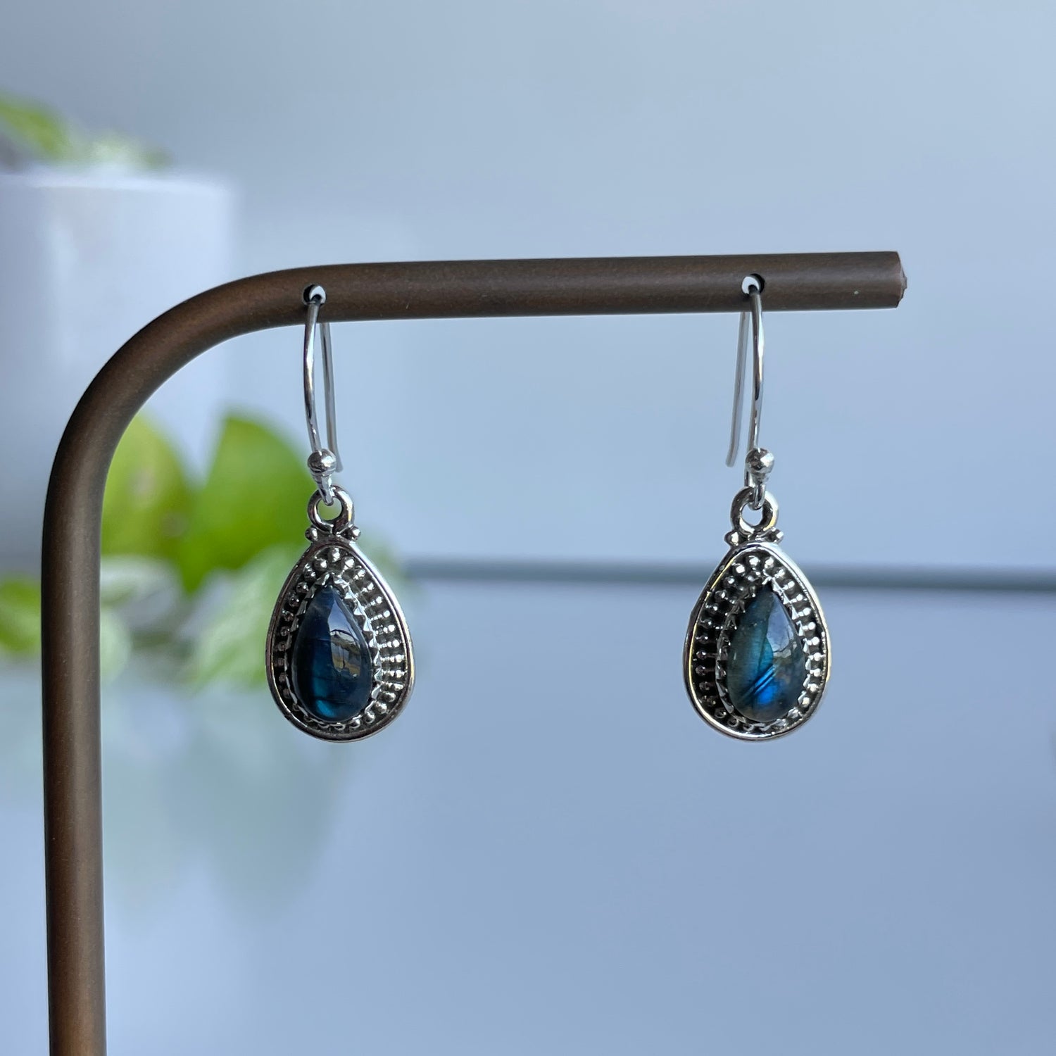 Labradorite Teardrop Earrings