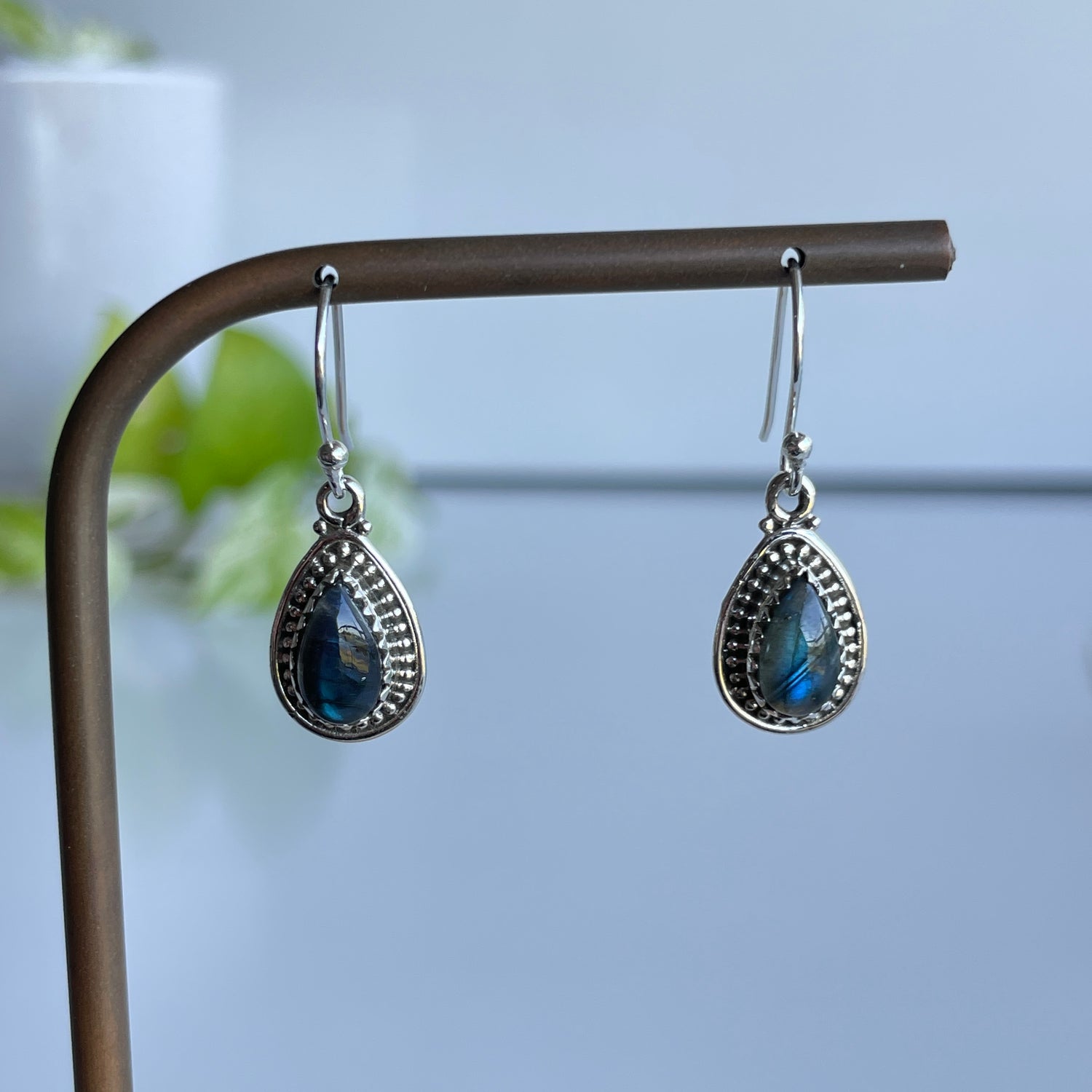 Labradorite Teardrop Earrings