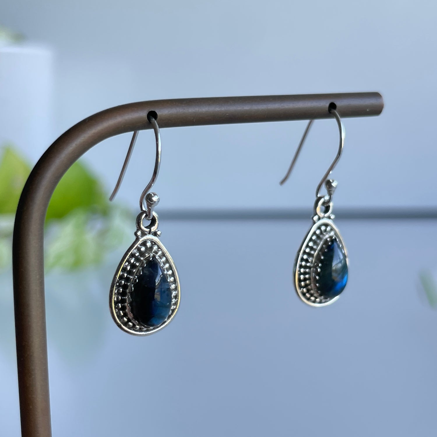 Labradorite Teardrop Earrings