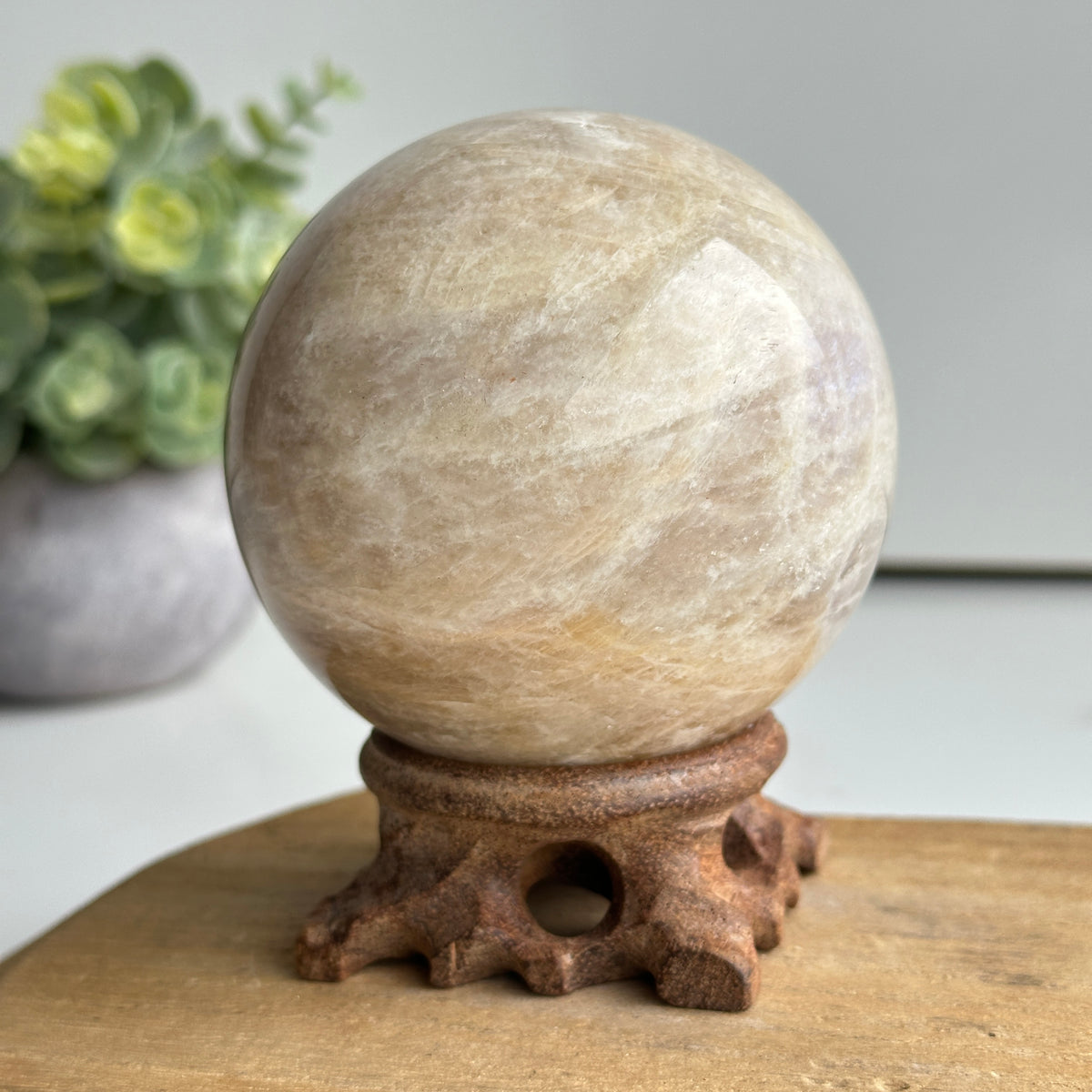 Cream Moonstone Sphere 8cm