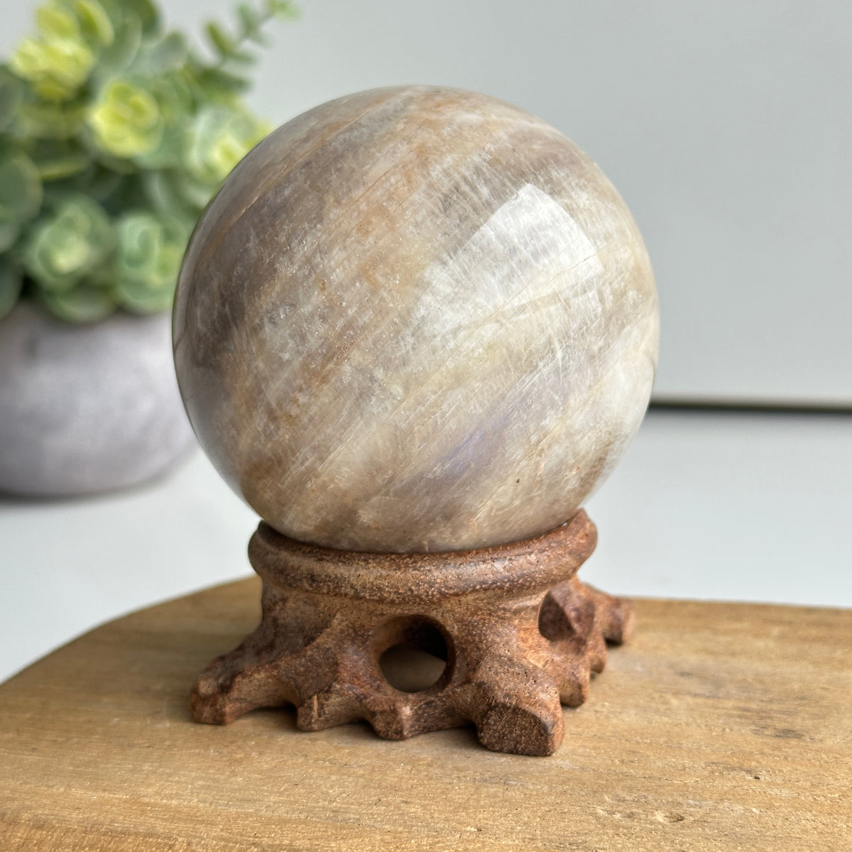 Cream Moonstone Sphere 7.1cm