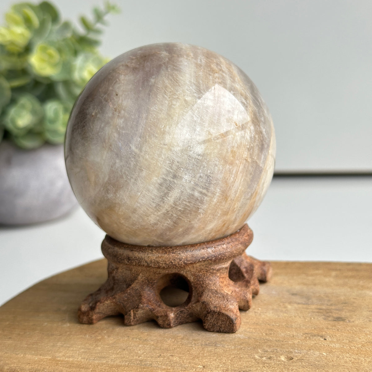 Cream Moonstone Sphere 7.1cm