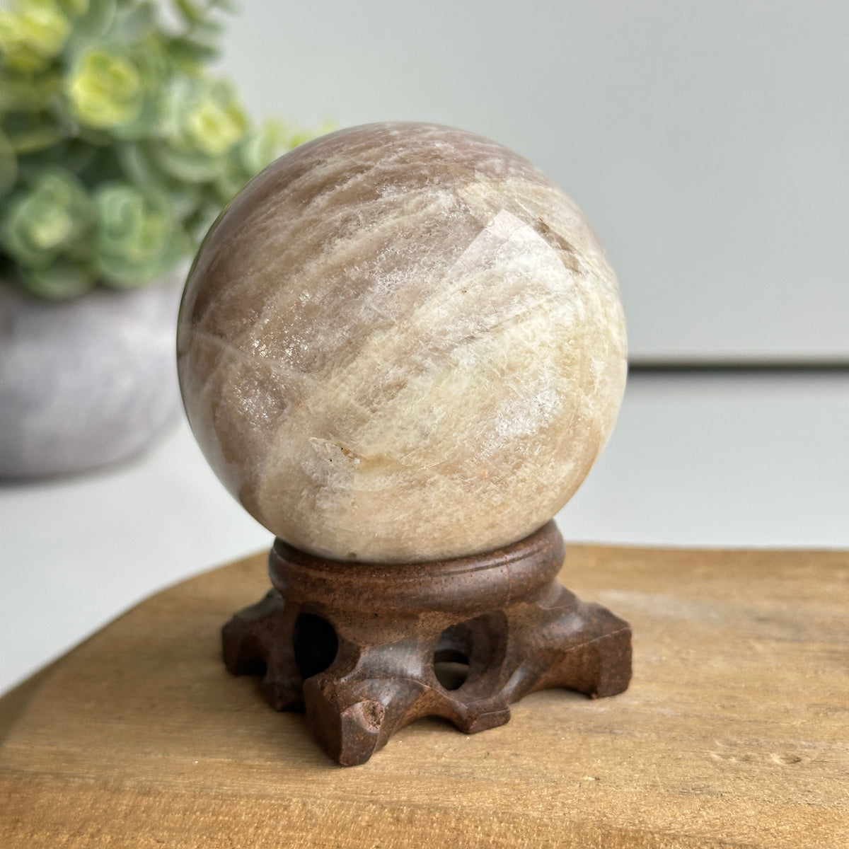 Cream Moonstone Sphere 6.1cm