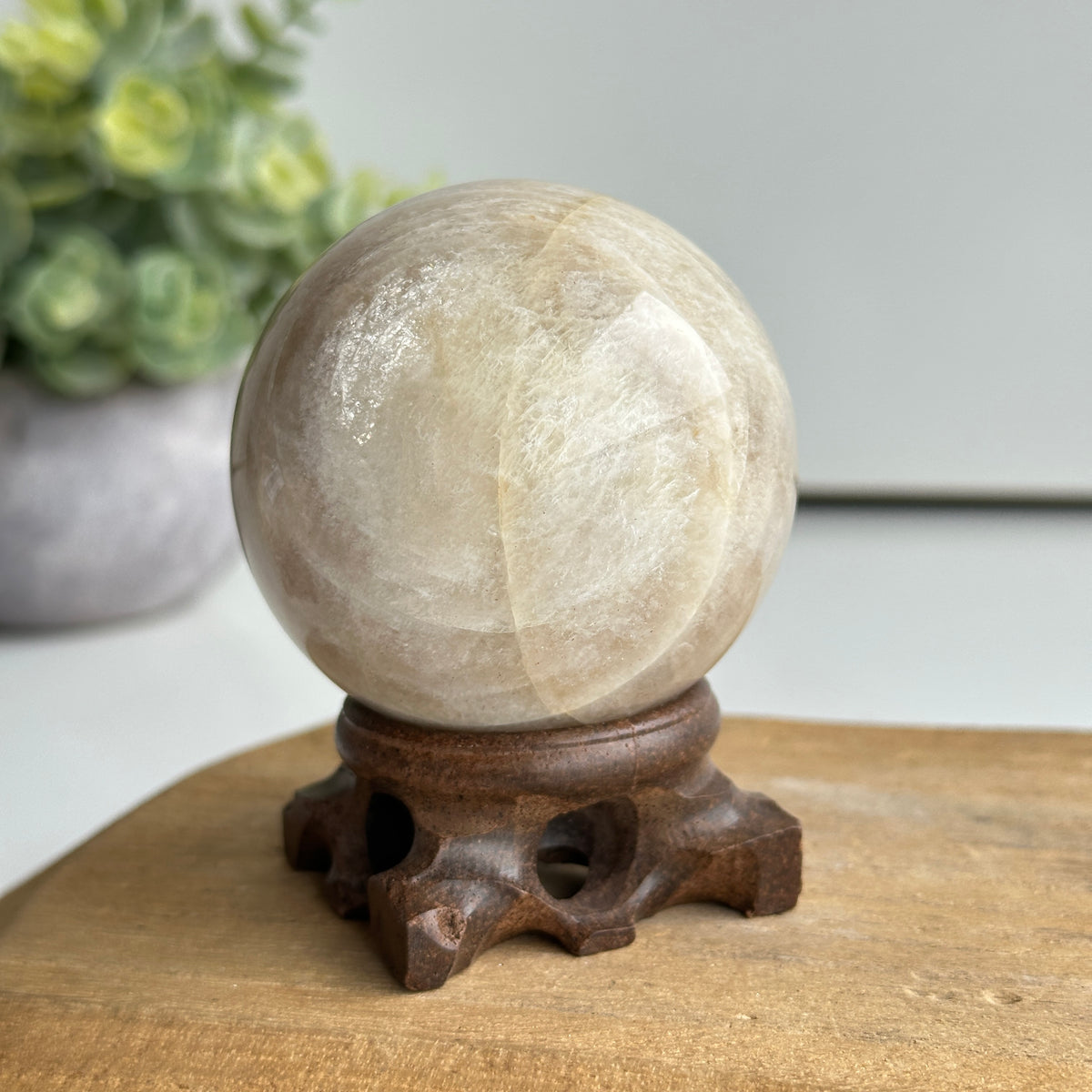 Cream Moonstone Sphere 6cm