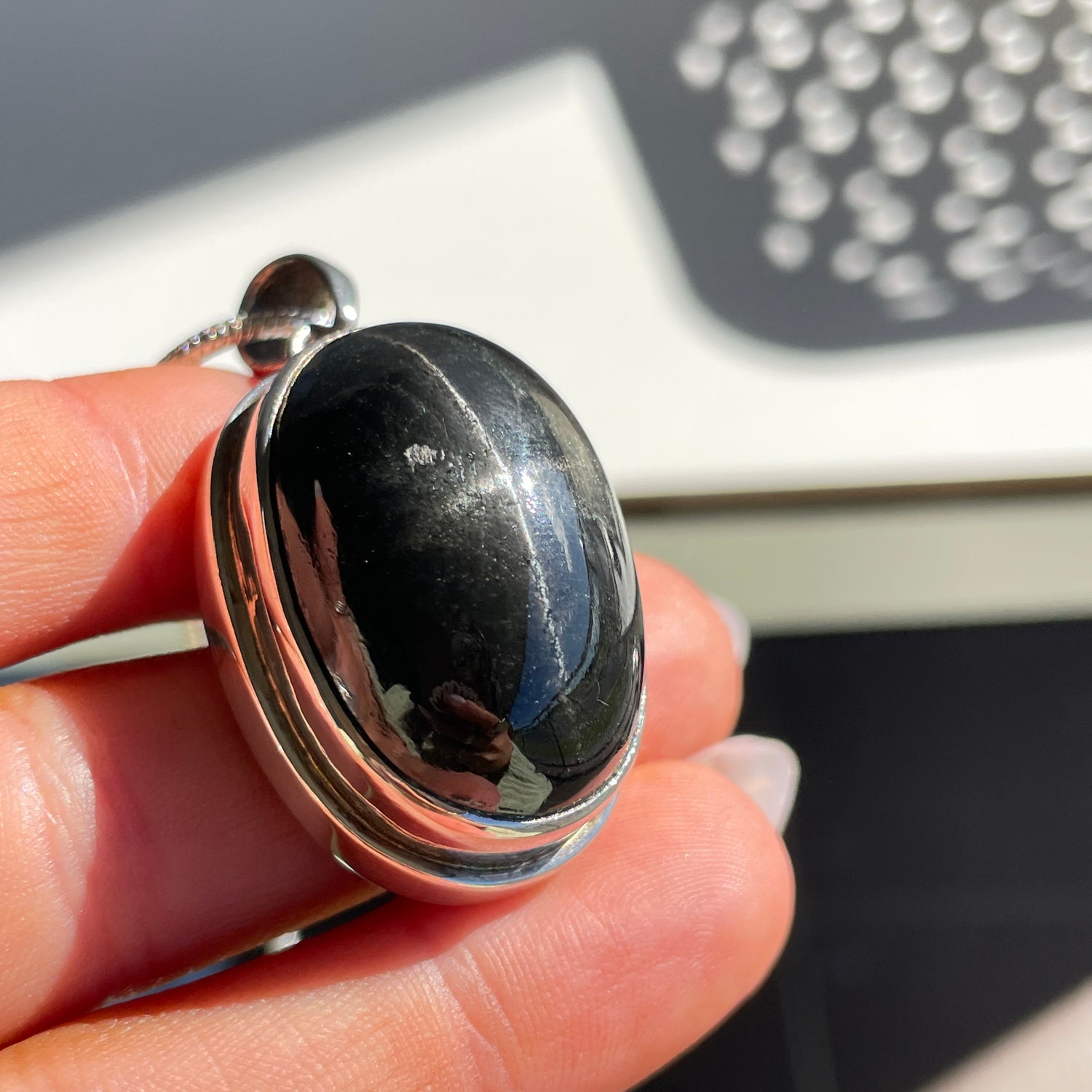 Star Diopside Oval Pendant 001