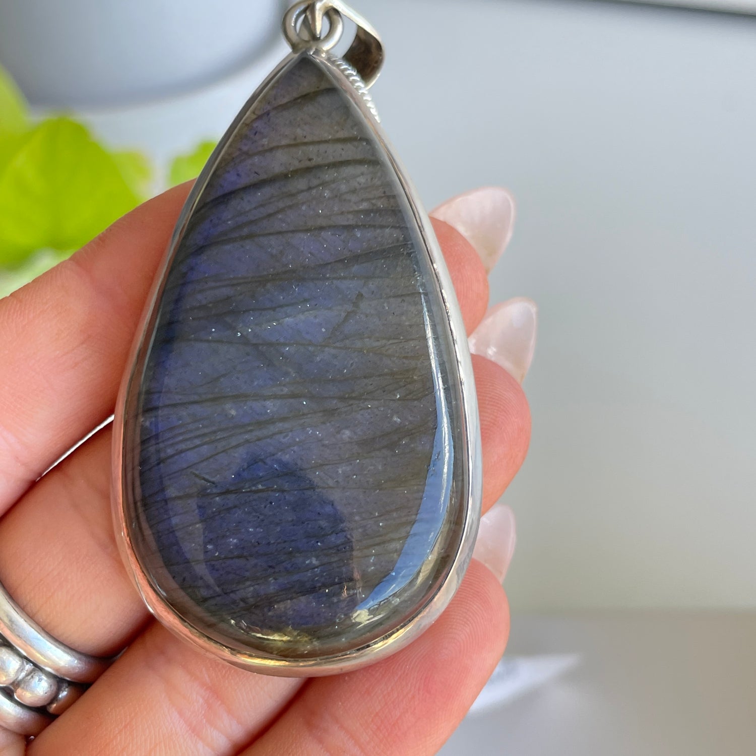 Labradorite Teardrop Pendant 008