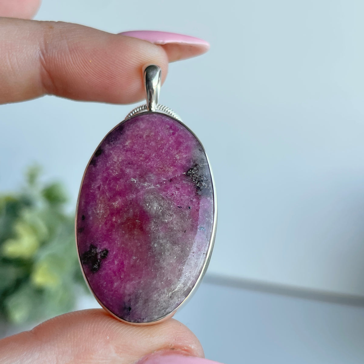 Cobalto Calcite Oval Pendant