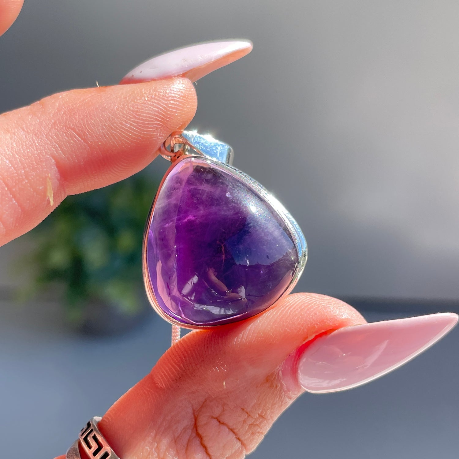 Amethyst Teardrop Pendant