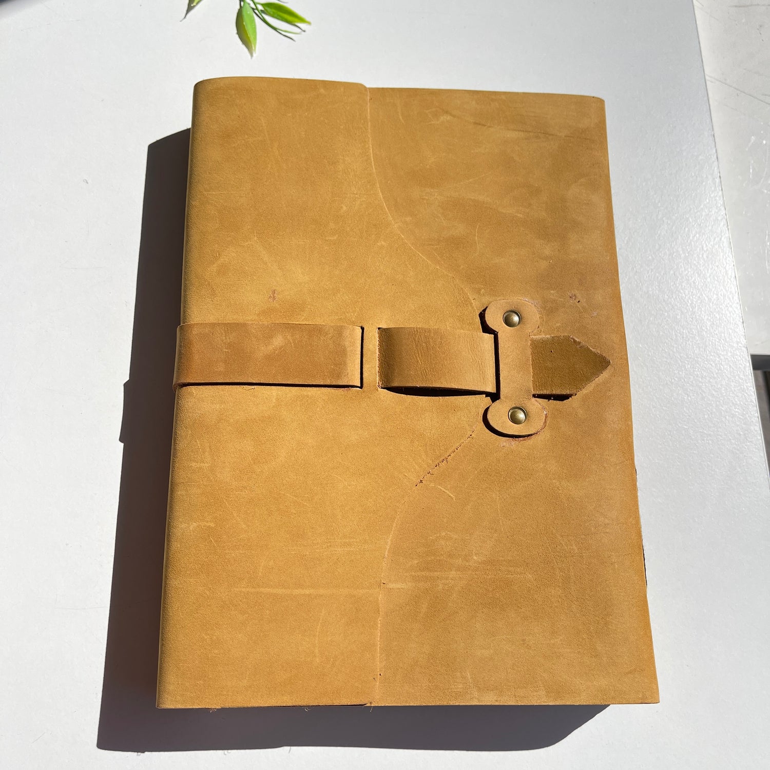 Leather Suede Book Journal Mustard