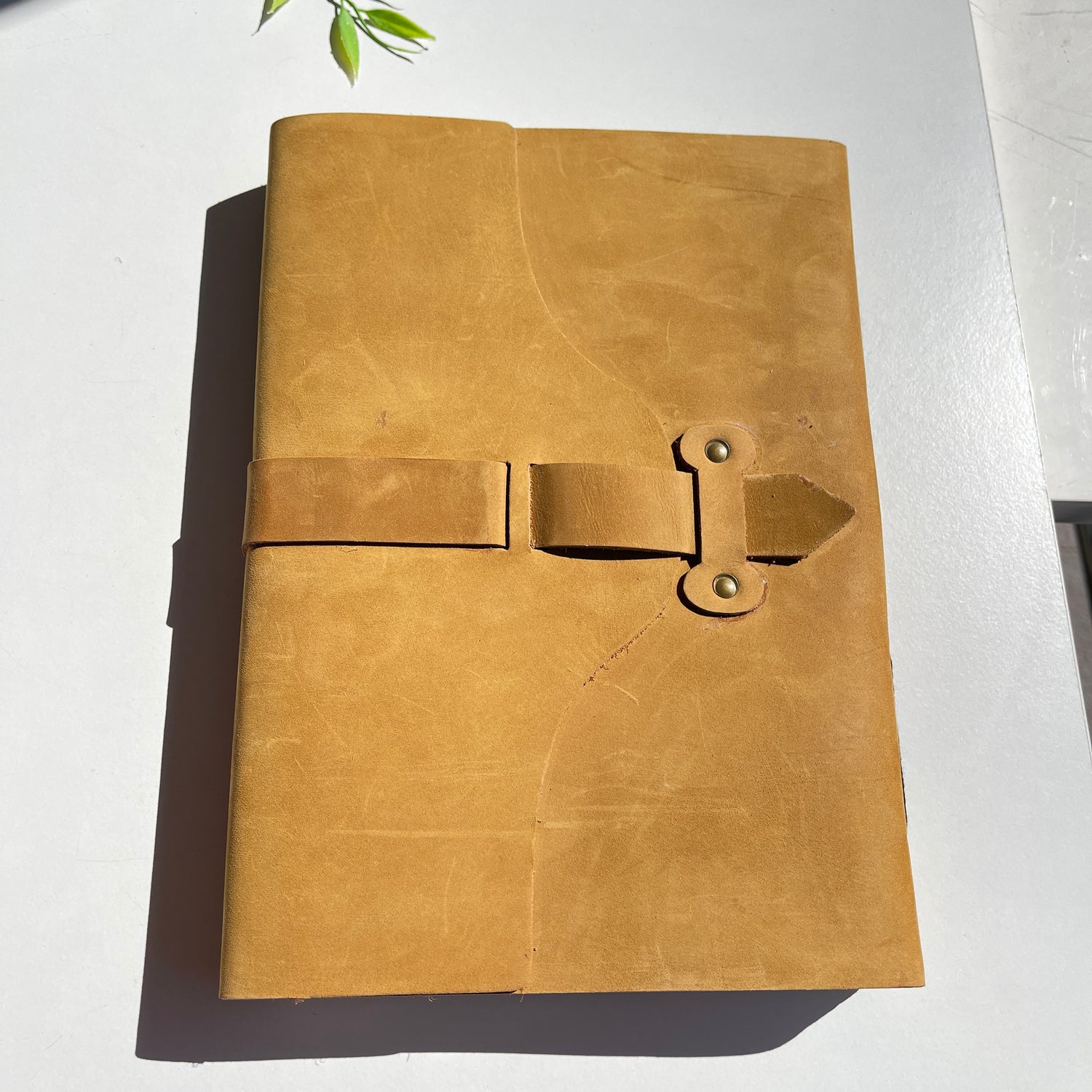 Leather Suede Book Journal Mustard
