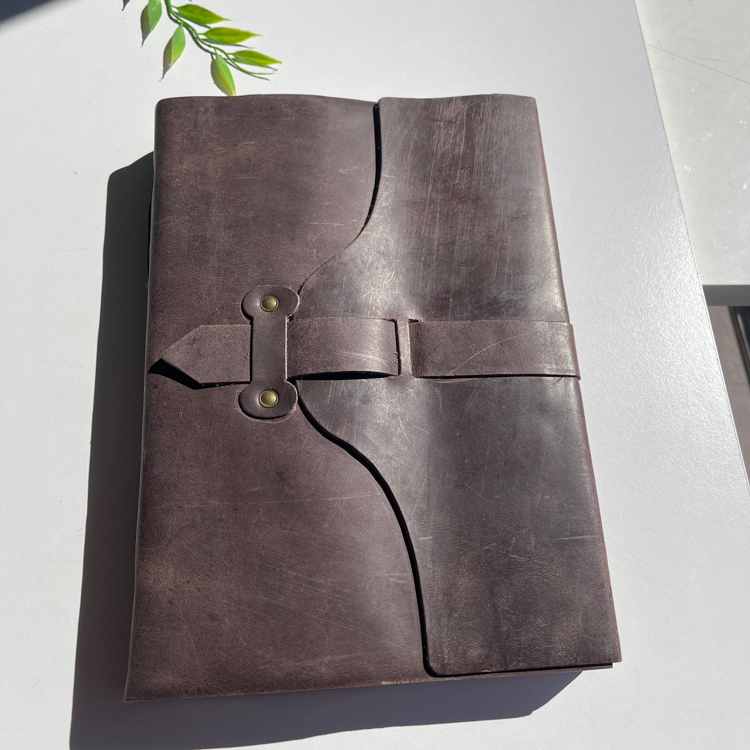 Leather Suede Book Journal Chocolate