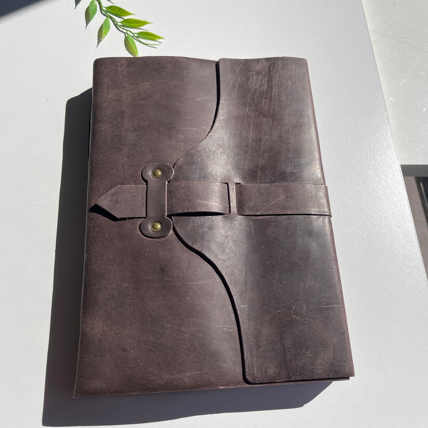 Leather Suede Book Journal Chocolate