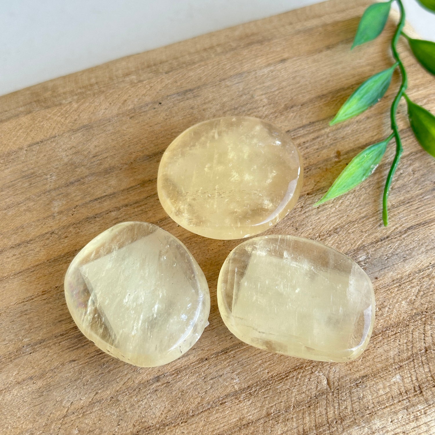 Honey Calcite Flat Stone XL Bra Buddy