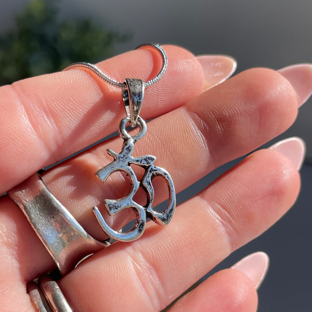 Silver Om Pendant