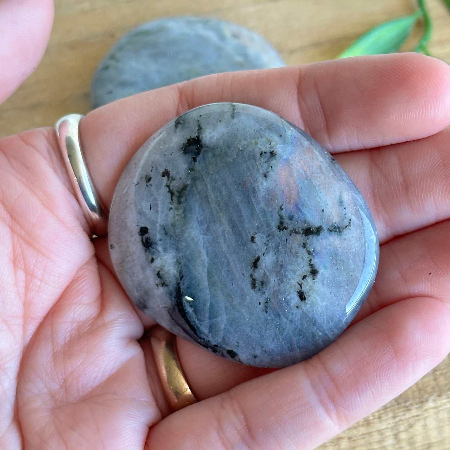 Labradorite Flat Stone XL Bra Buddy