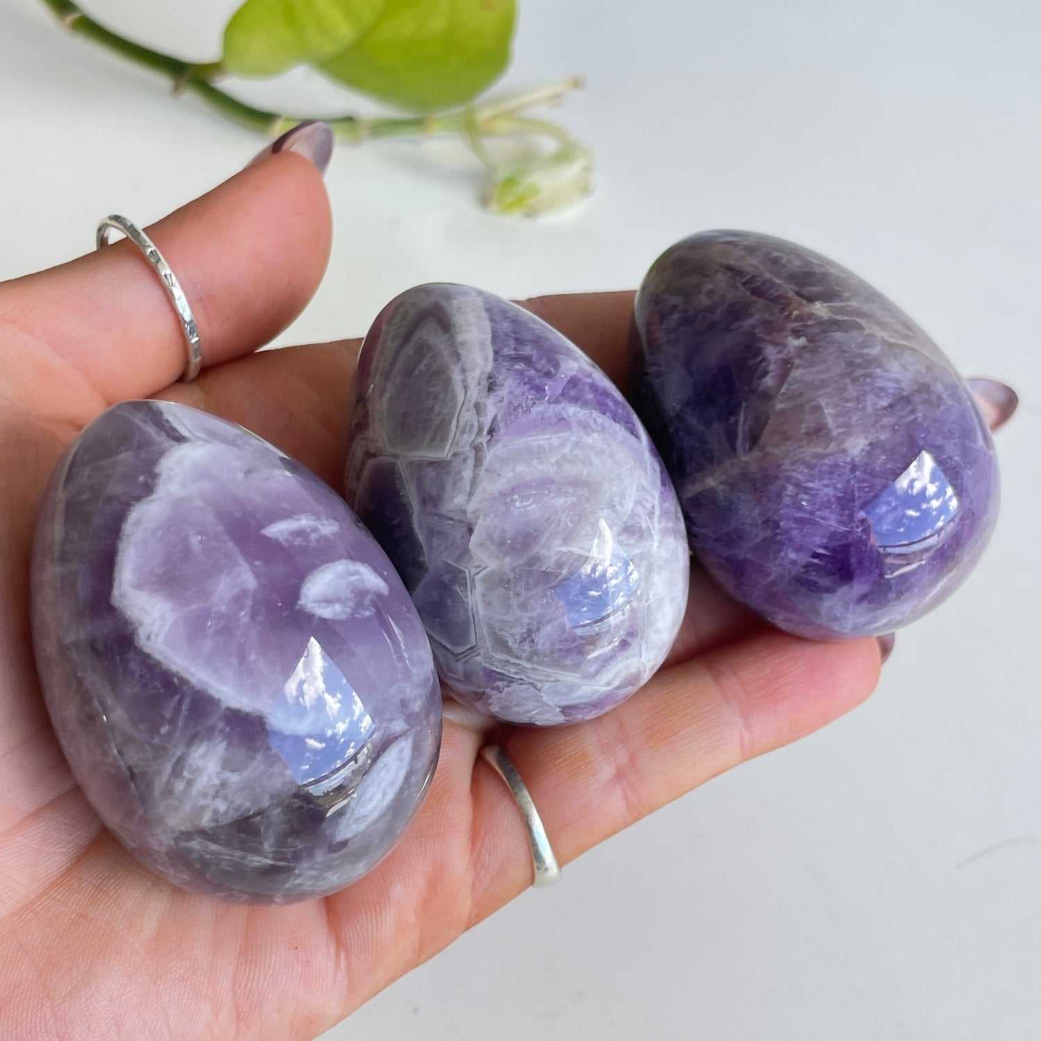 Chevron Amethyst Egg 5cm