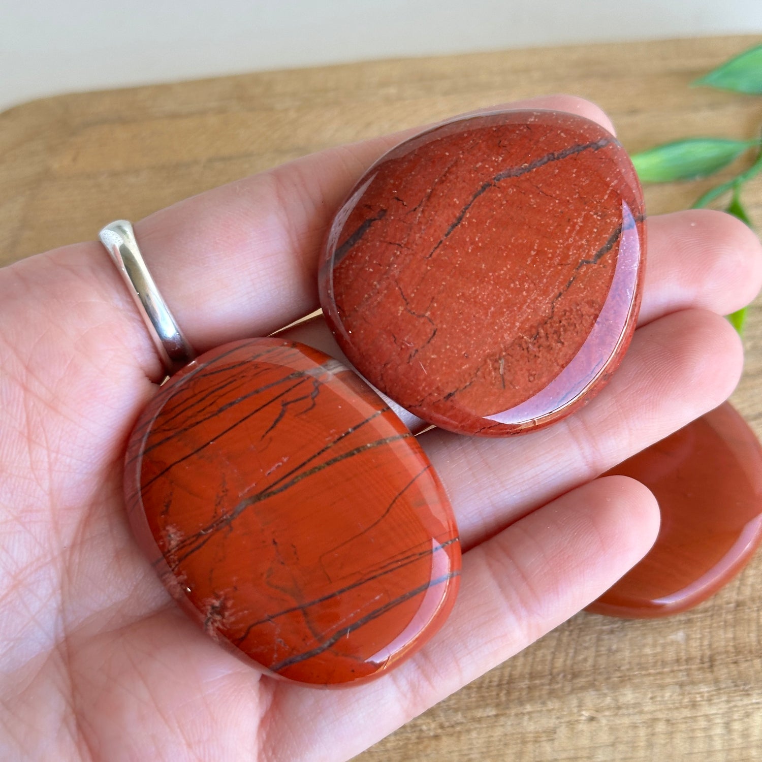 Red Jasper Flat Stone XL Bra Buddy