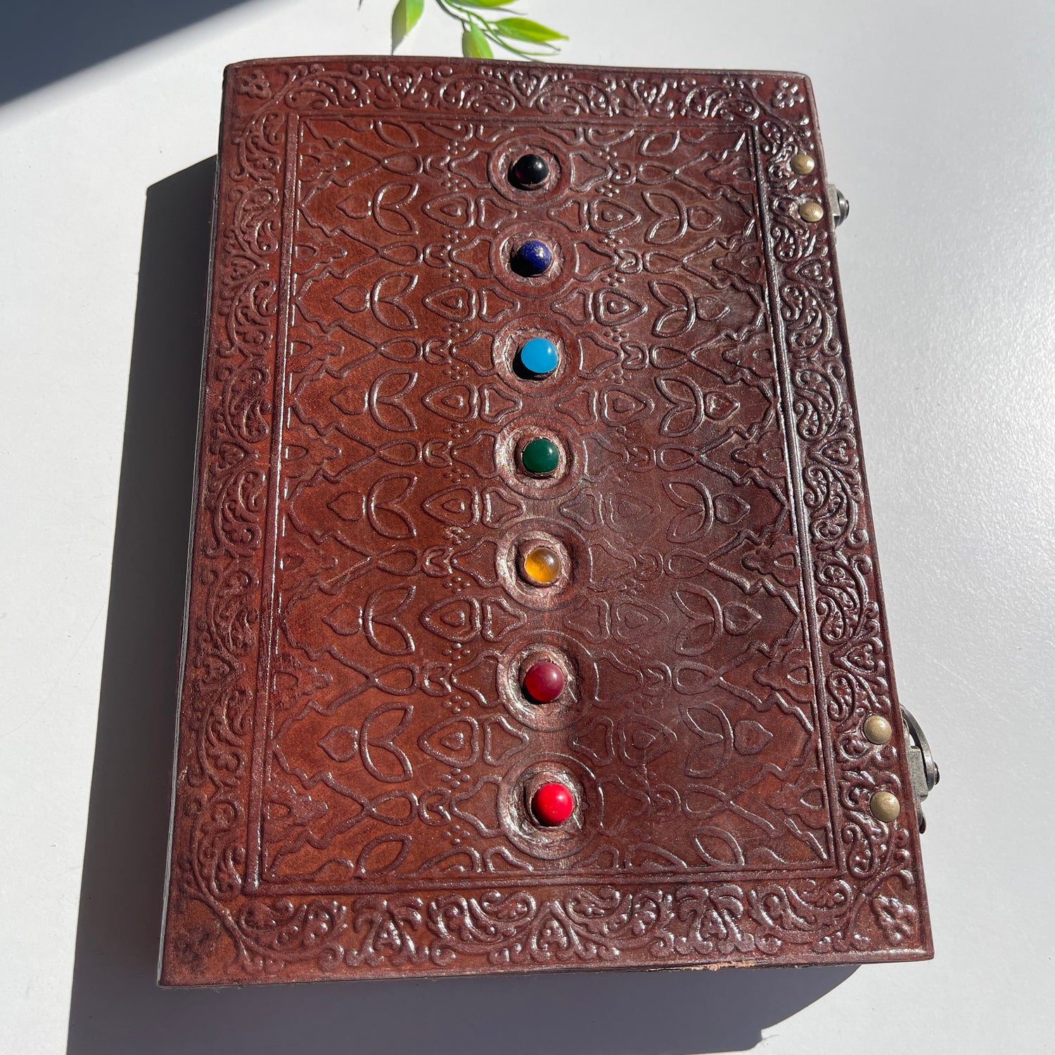 Chakra Leather Book 2 Buckles