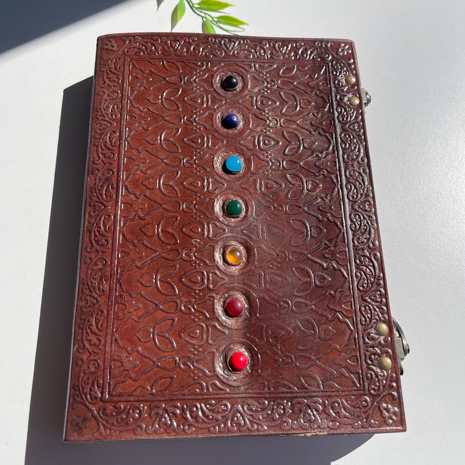 Chakra Leather Book 2 Buckles