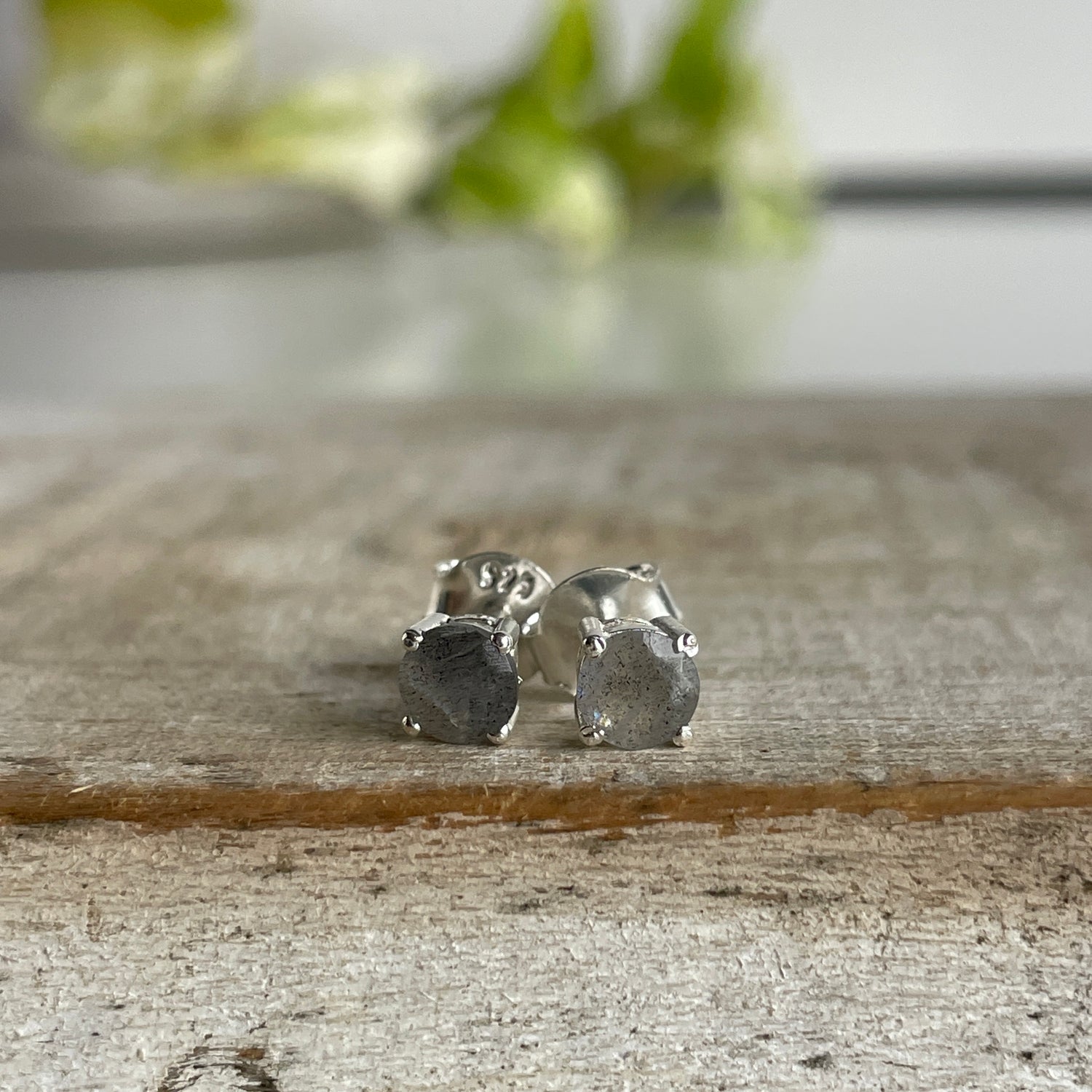 Labradorite Round Studs