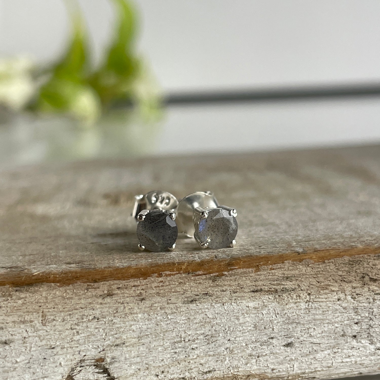 Labradorite Round Studs
