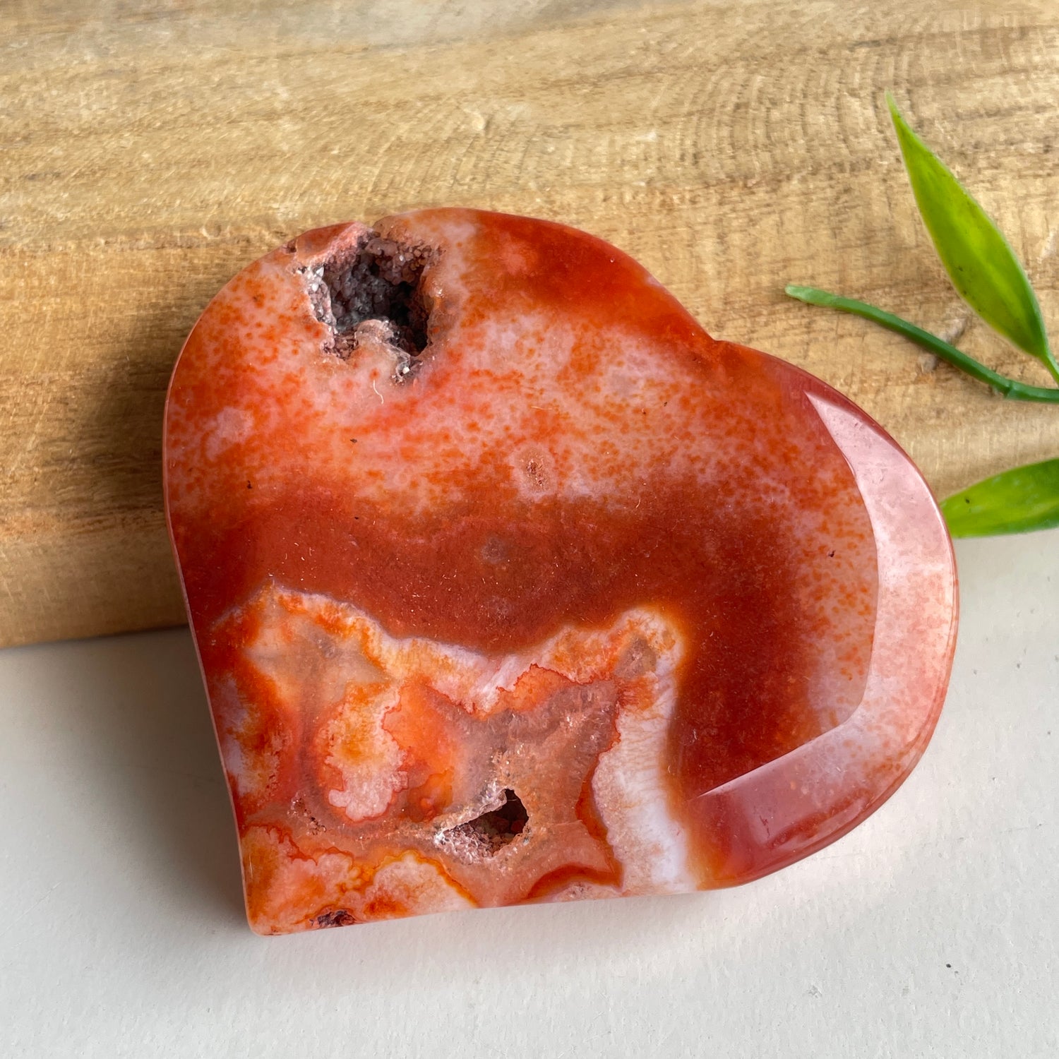 Carnelian Heart 6.9cm