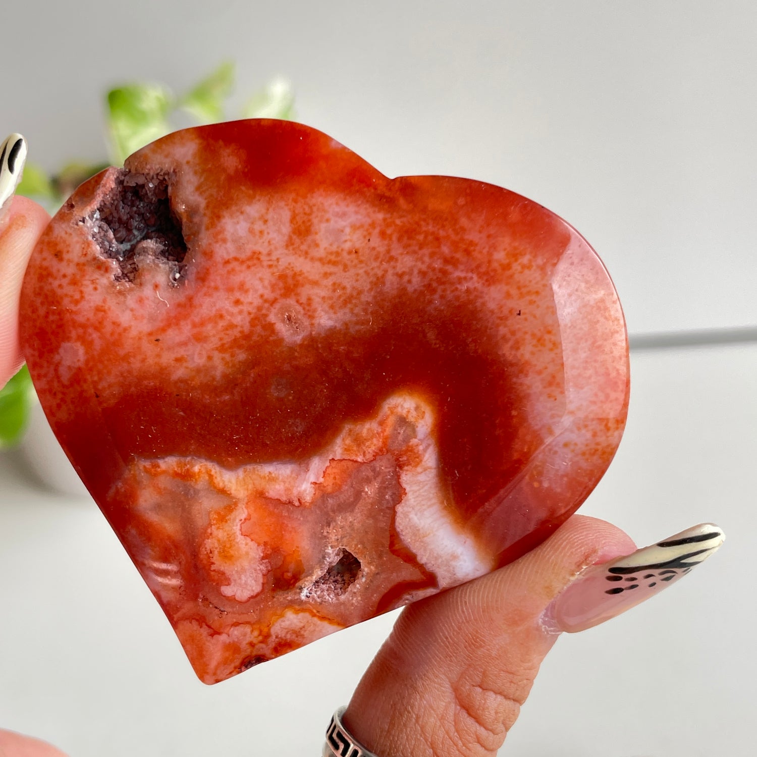 Carnelian Heart 6.9cm
