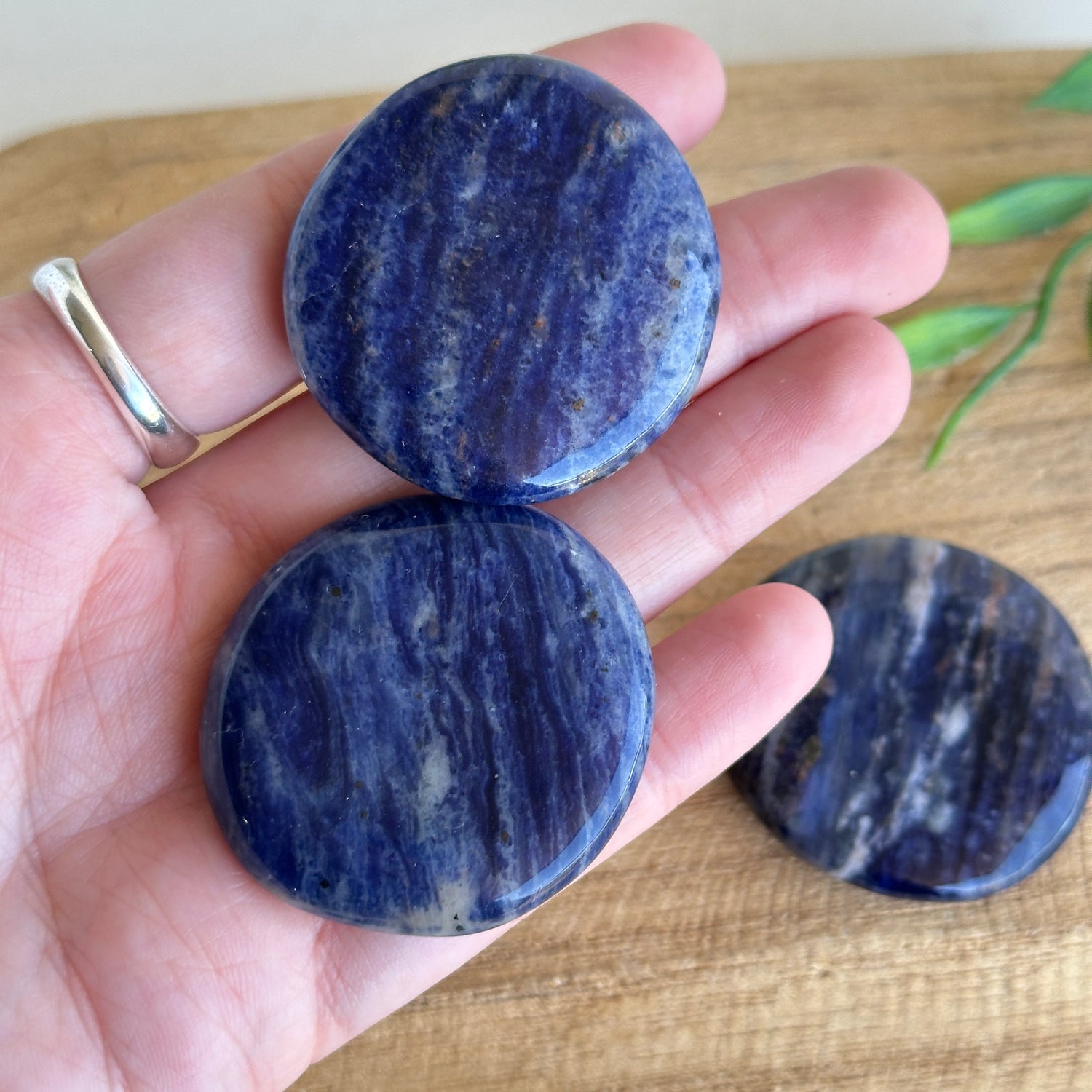 Sodalite Flat Stone XL Bra Buddy