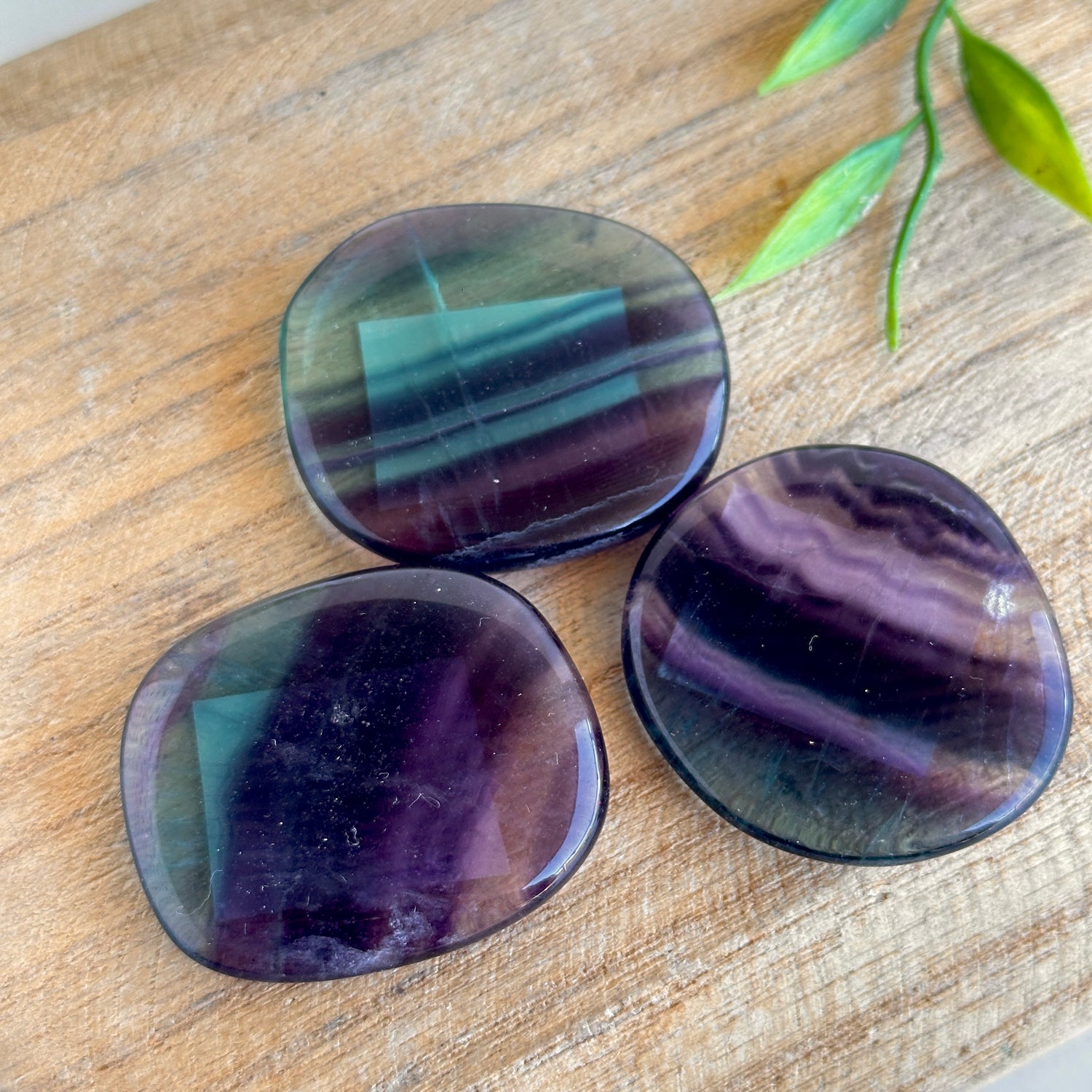 Fluorite Flat Stone XL Bra Buddy