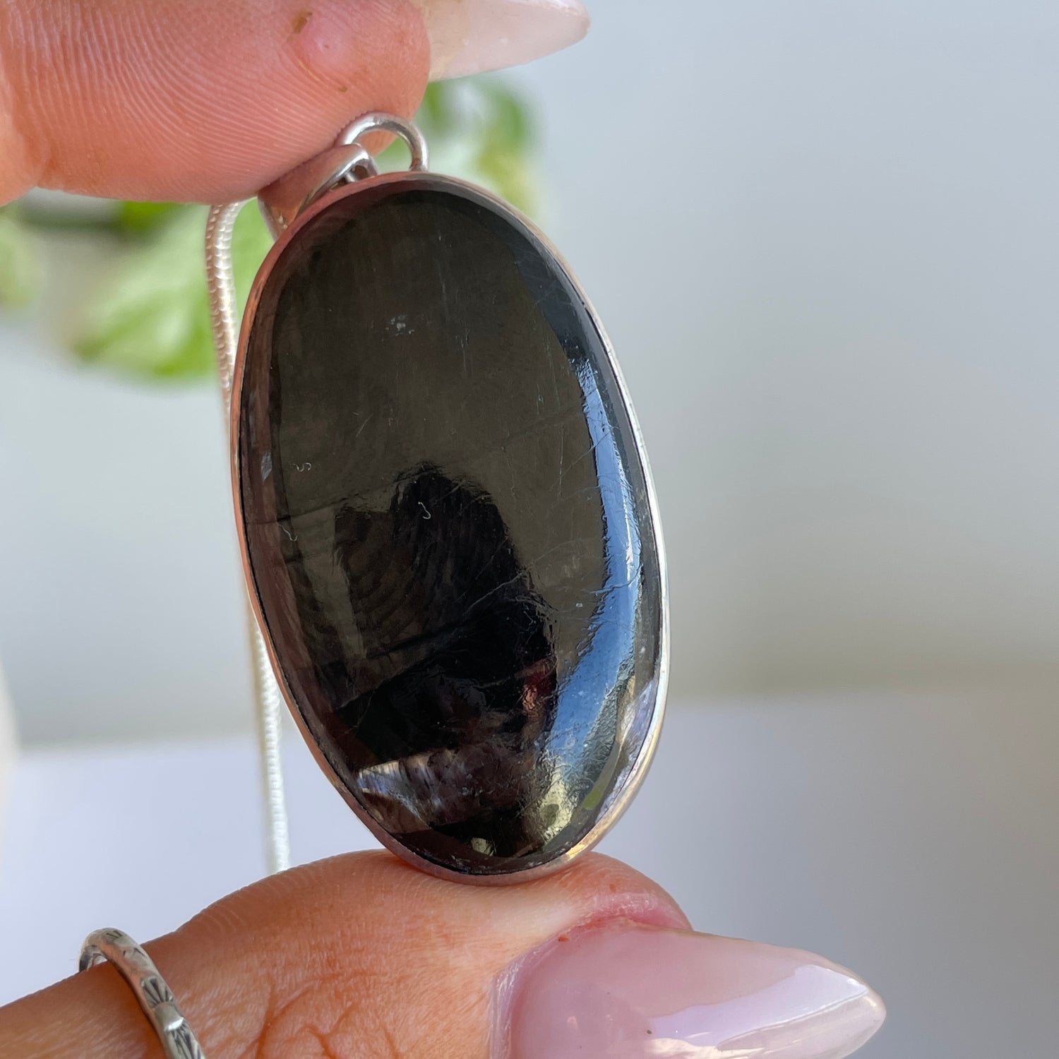 Hyperstene Oval Pendant 001