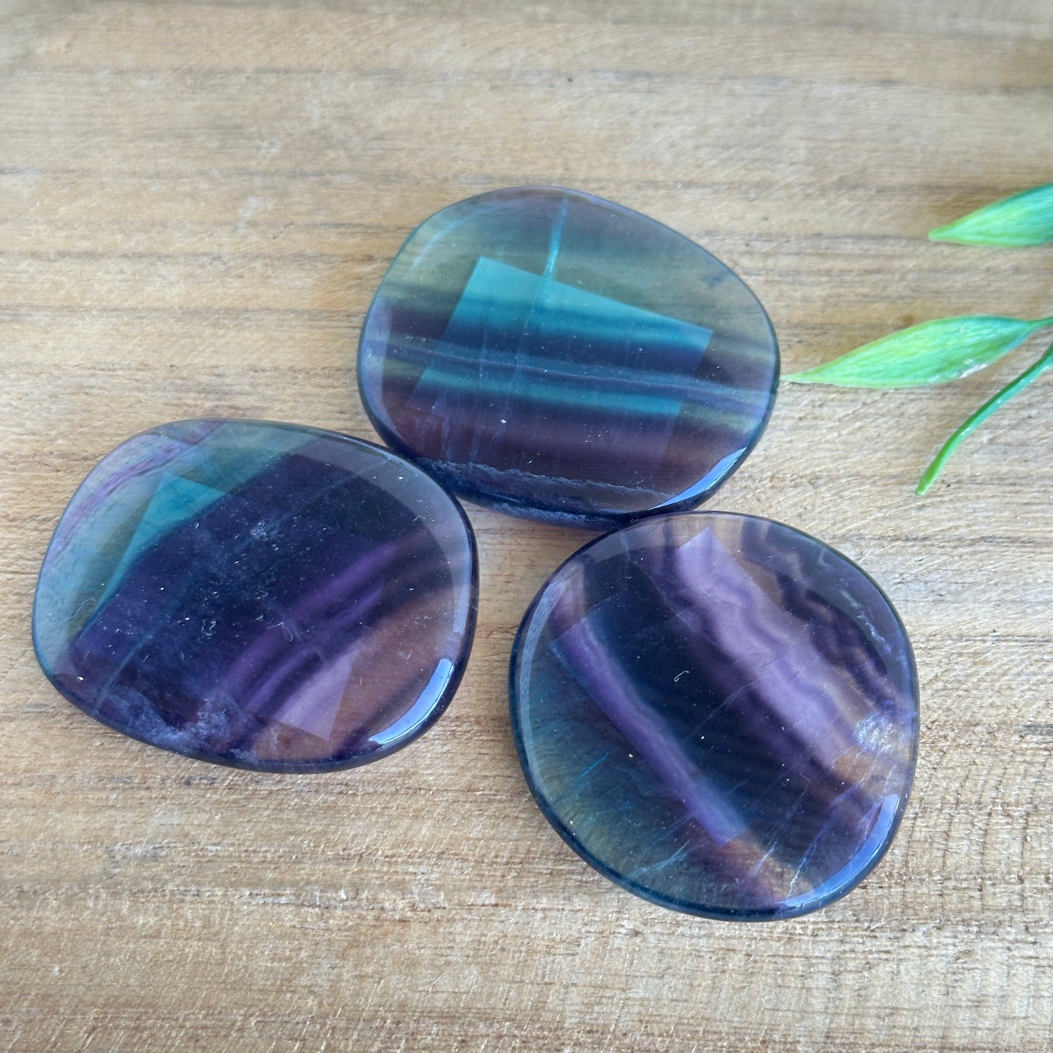 Fluorite Flat Stone XL Bra Buddy