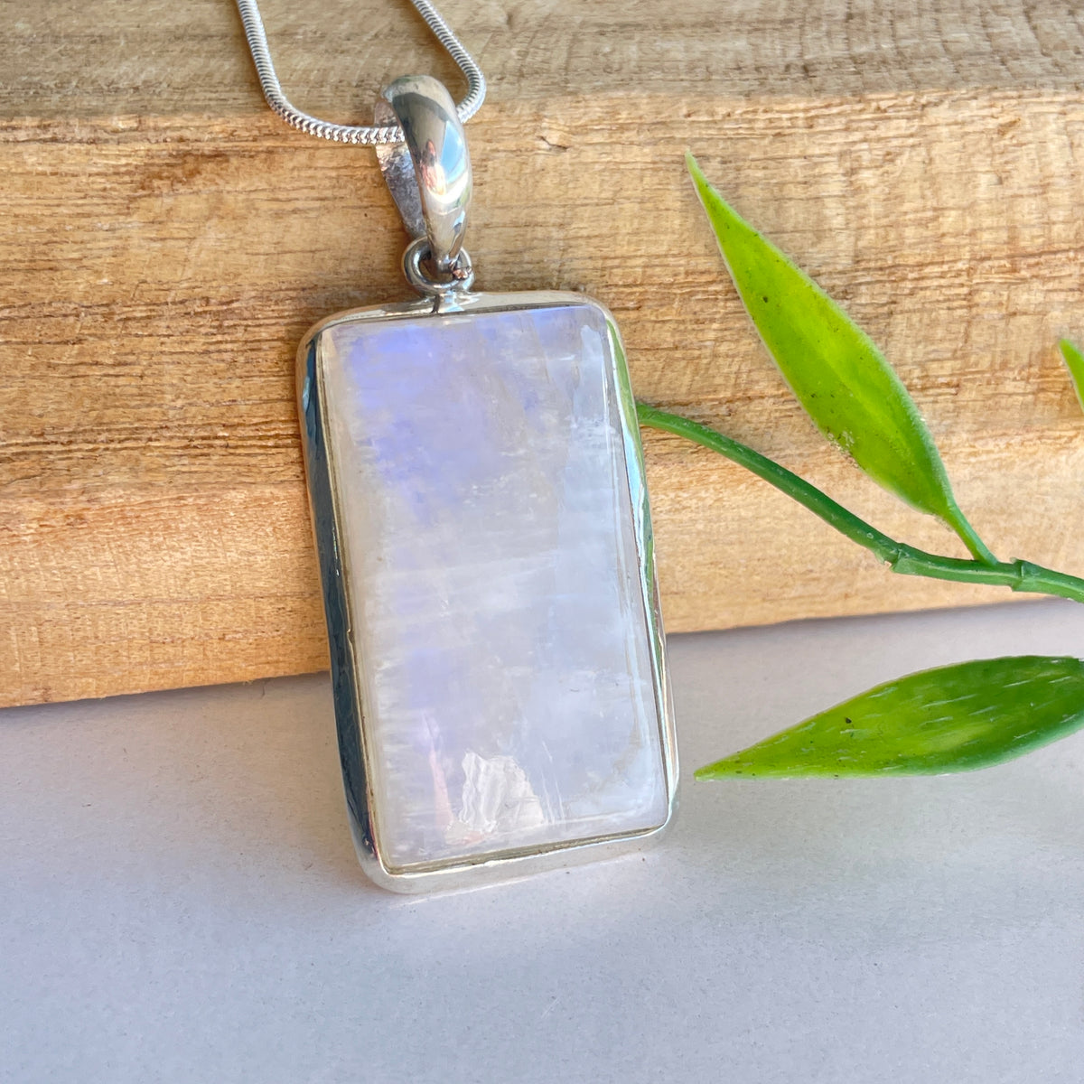 Moonstone Rectangle Pendant