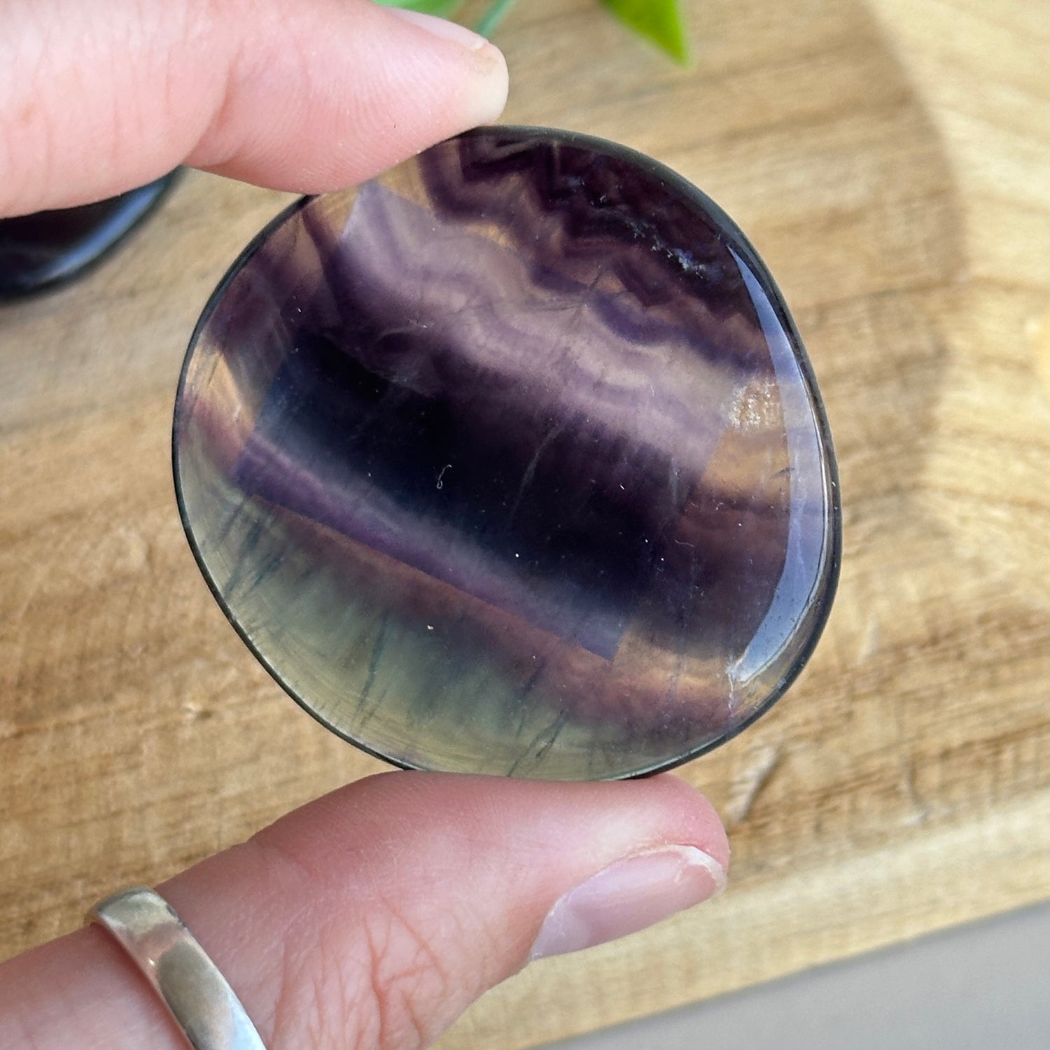 Fluorite Flat Stone XL Bra Buddy